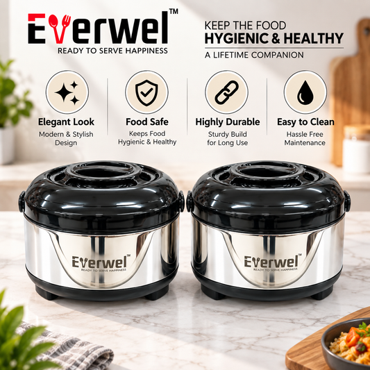 Everwel 2-Piece Insulated Casserole Set, 2000 ml Each