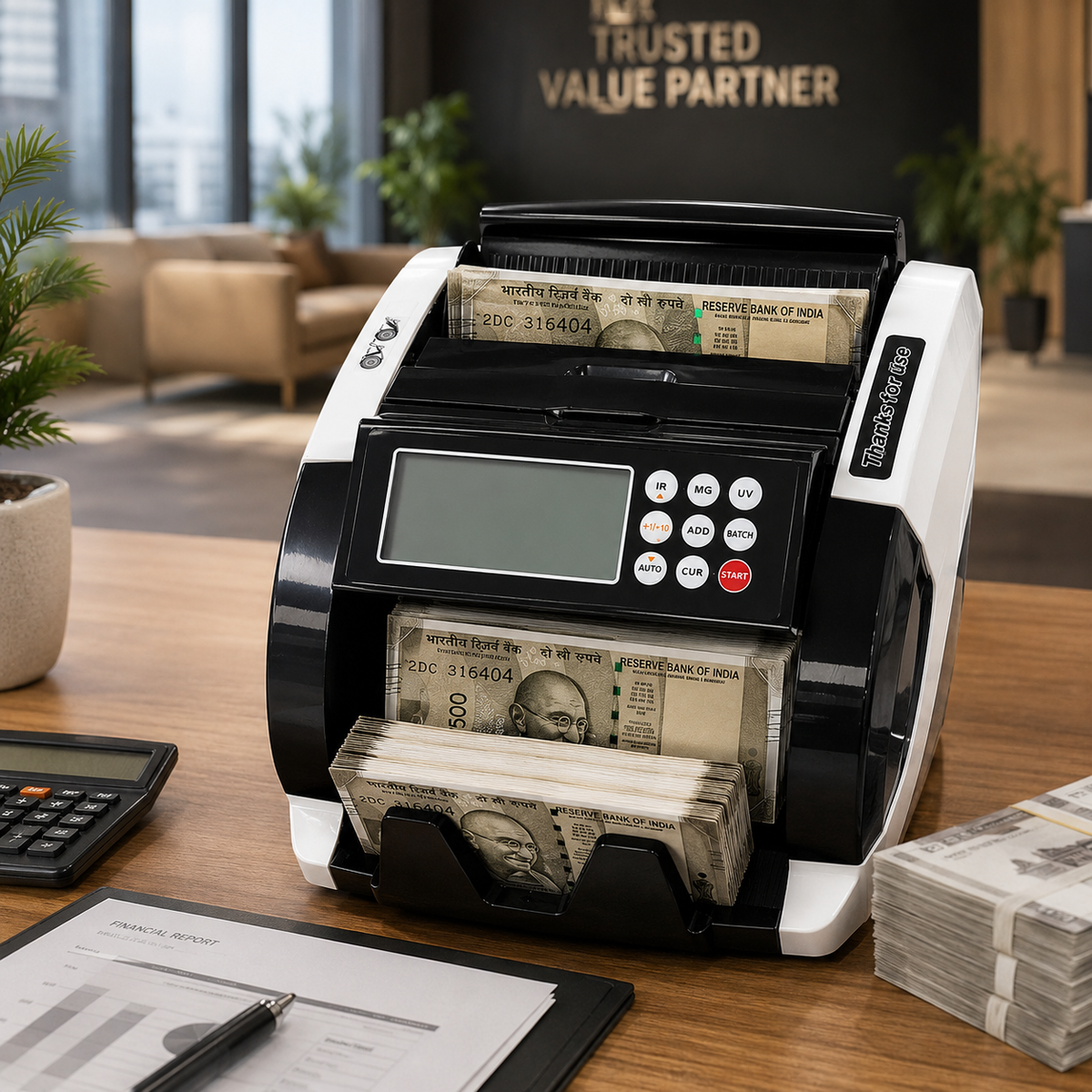 Premium Bill Counter Machine BC-7619 | UV MG IR MT Detection