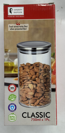 Sanjeev Kapoor Classic 750ml Glass Jar - Box Packaging
