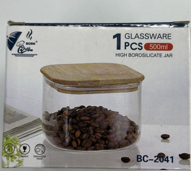 Born Chef 500ml Borosilicate Glass Jar BC-2041 - Box Packaging