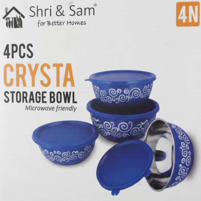 Blue Crysta Bowl Set