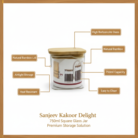 Sanjeev Kapoor DELIGHT jar - infographic with key features