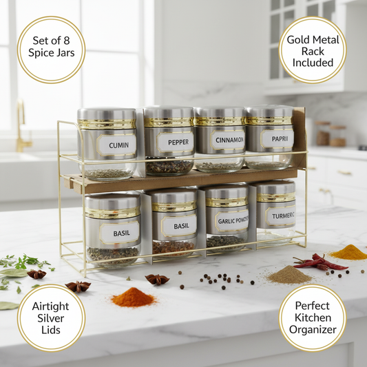 Spice Jar Set Benefits Infographic