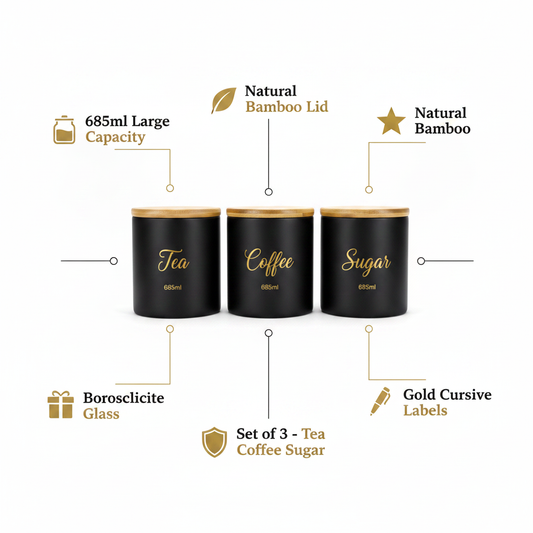 Tea Coffee Sugar Jar Features Infographic