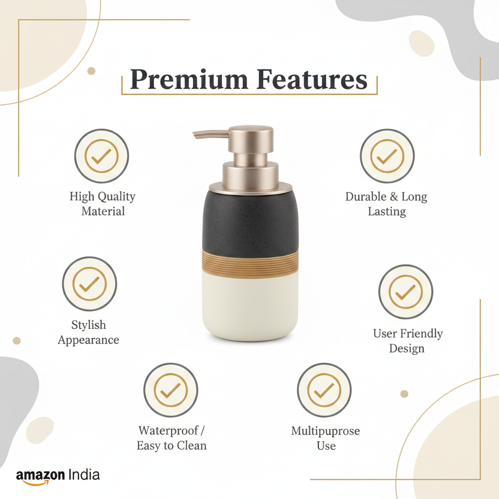 3-Tone Lotion Dispenser - Premium Features Infographic