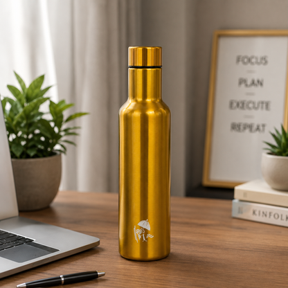 Stainless Steel Water Bottle | Golden | BC-9004