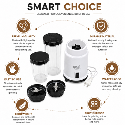 Nutri Blend Personal Blender | Compact Mixer Grinder with Grinding Jar