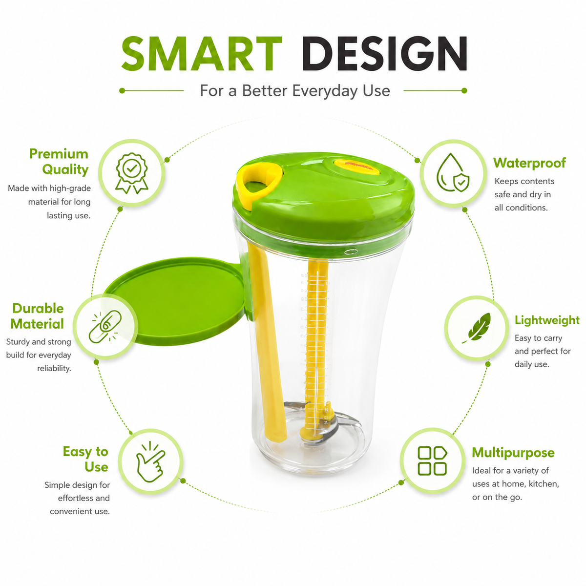 Prestige Veggie Cutter PVC 5.0 – Manual Hand Chopper with Whisk & Lid