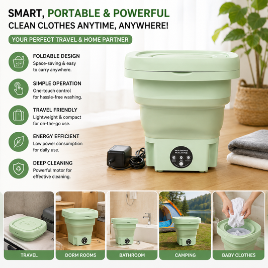 Foldable Mini Washing Machine – Portable & Compact