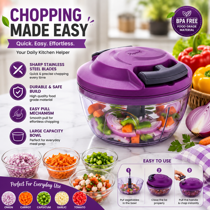 Apex Speed-X Veg Chopper 1000ml | 420 Stainless Steel Blade