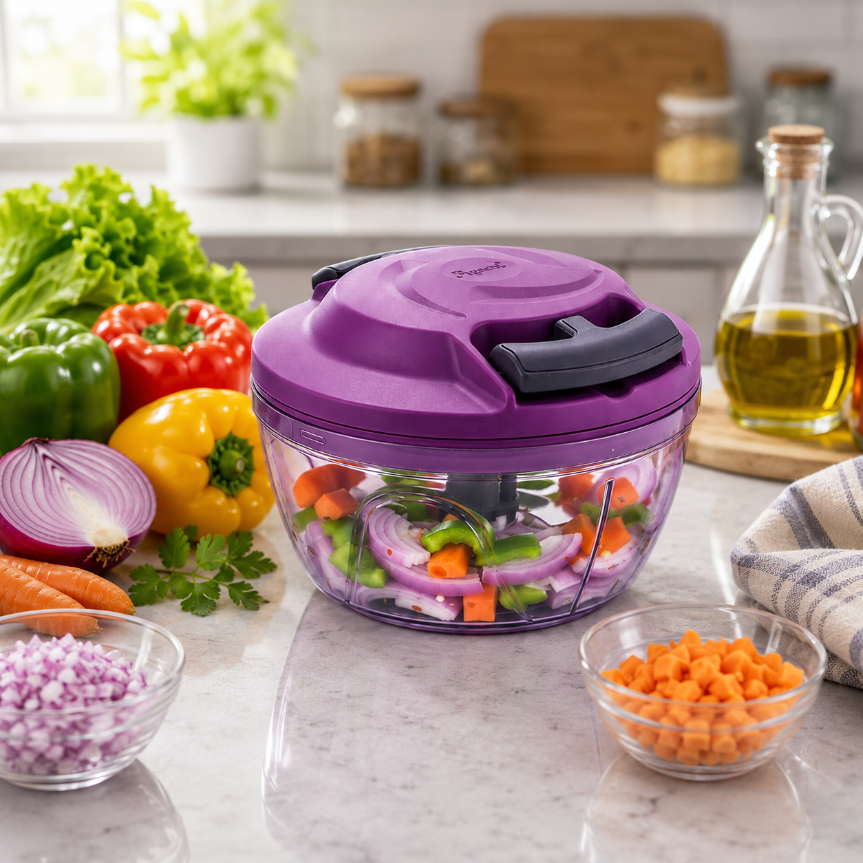 Apex Speed-X Veg Chopper 1000ml | 420 Stainless Steel Blade