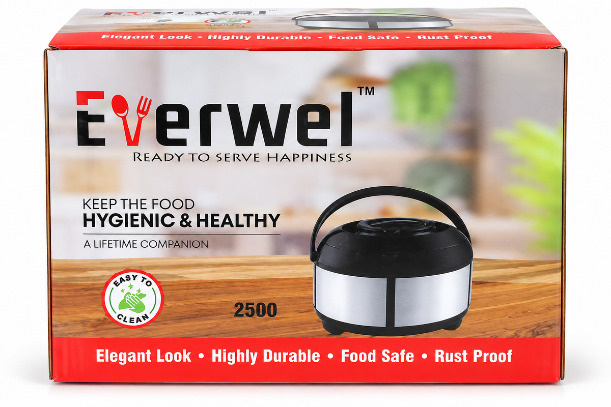 Everwel 2500 ml Insulated Casserole with Carry Handle