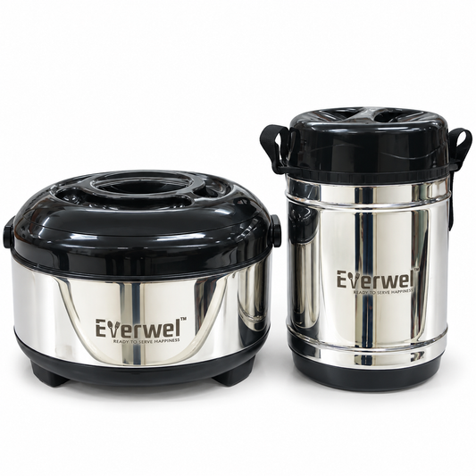 Everwel 2-Piece Insulated Casserole and Tiffin Carrier Set