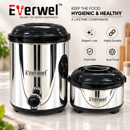 Everwel 2-Piece Insulated Food Dispenser and Casserole Set