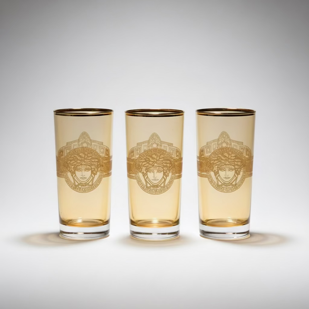 Premium Golden Glasses Set by Bansal Exports