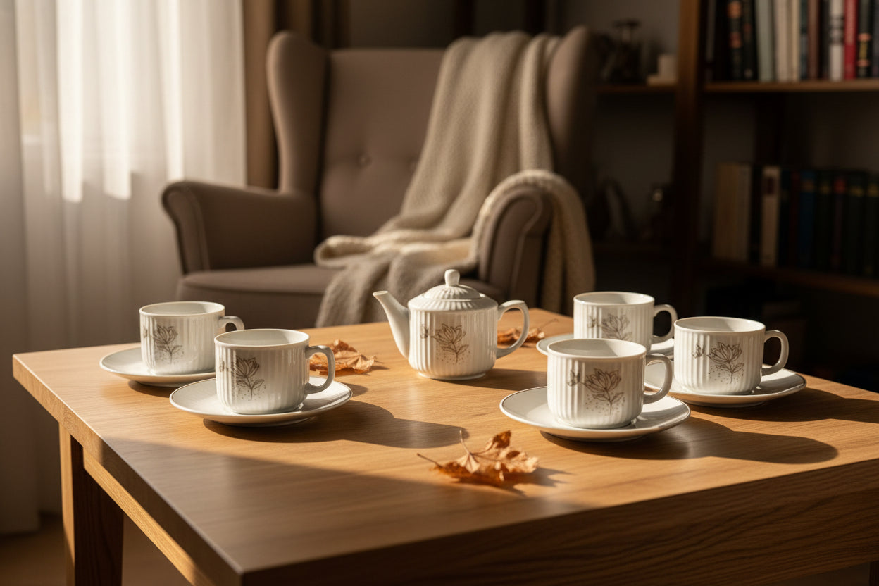Premium Ceramic Tea & Coffee Cup Set