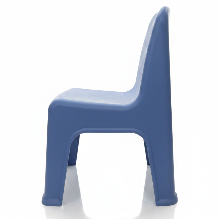 Kids Plastic Chair Blue | Diamond Pattern Backrest | Lightweight Stackable Children Chair | School & Home