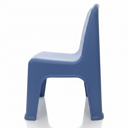 Kids Plastic Chair Blue | Diamond Pattern Backrest | Lightweight Stackable Children Chair | School & Home