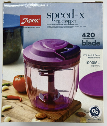 Apex Speed-X Veg Chopper 1000ml | 420 Stainless Steel Blade