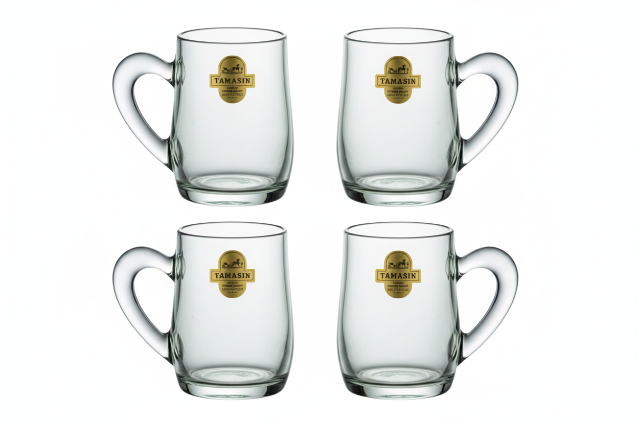 Yamasin Glass Mug Set - 4 Pcs in Gift Box