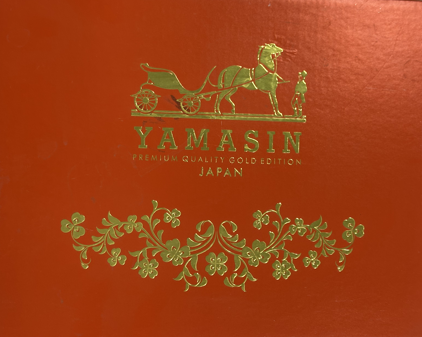 Yamasin Premium Whisky Glass Set | 6 Pcs | Diamond Cut Crystal | Japan Gold Edition | Gift Box