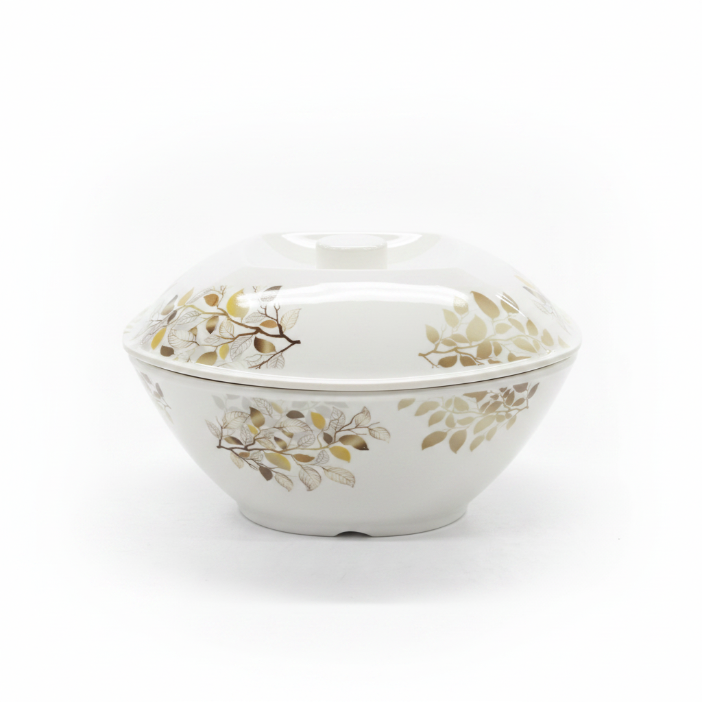 ODEON Melamine Dinner Set - Serving Bowl with Lid