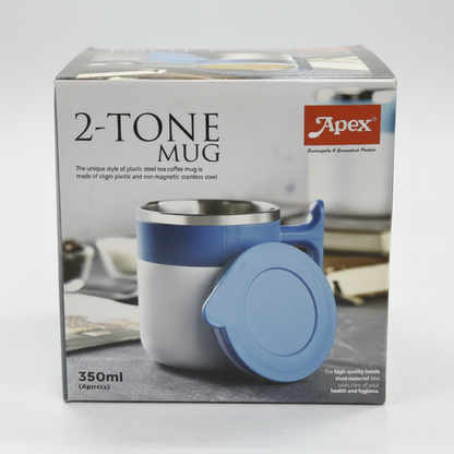 Apex 2-Tone Mug 350ml Teal White - Product View