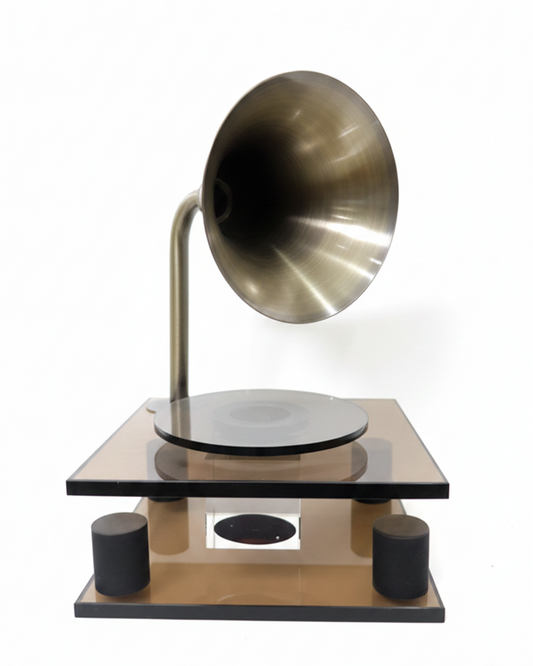Modern Gramophone Sculpture - Vintage Retro Home Decor Showpiece