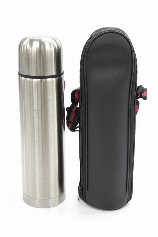 500ml Double Wall Stainless Steel Water Bottle with Bag | Model BC-5020