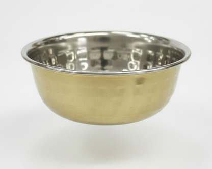 Sanjeev Kapoor by Awkenox 8 Pcs Premium Stainless Steel Thali Set – Gold Hammered Finish Dinnerware