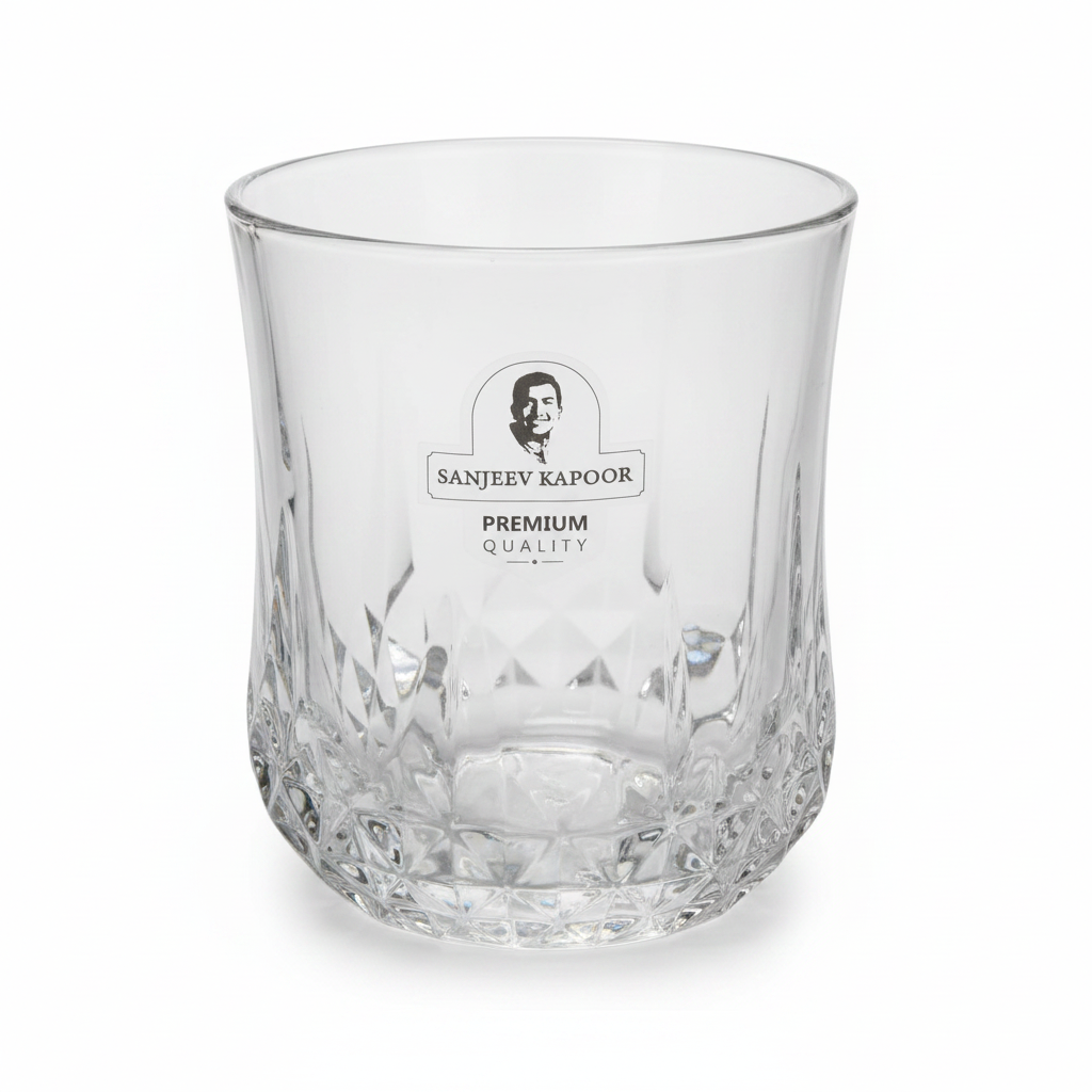 Sanjeev Kapoor Diamond Whiskey Glass - Single Glass Diamond Cut