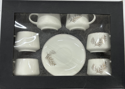 Golden Fern 6-Piece Ceramic Cup Set