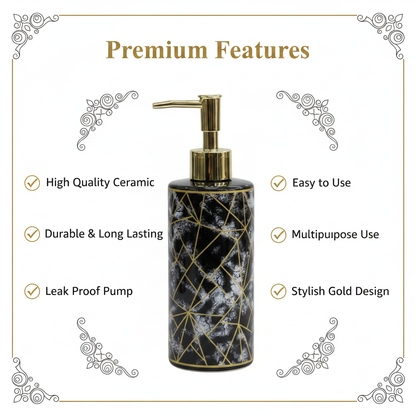 Black Gold Soap Dispenser - Infographic