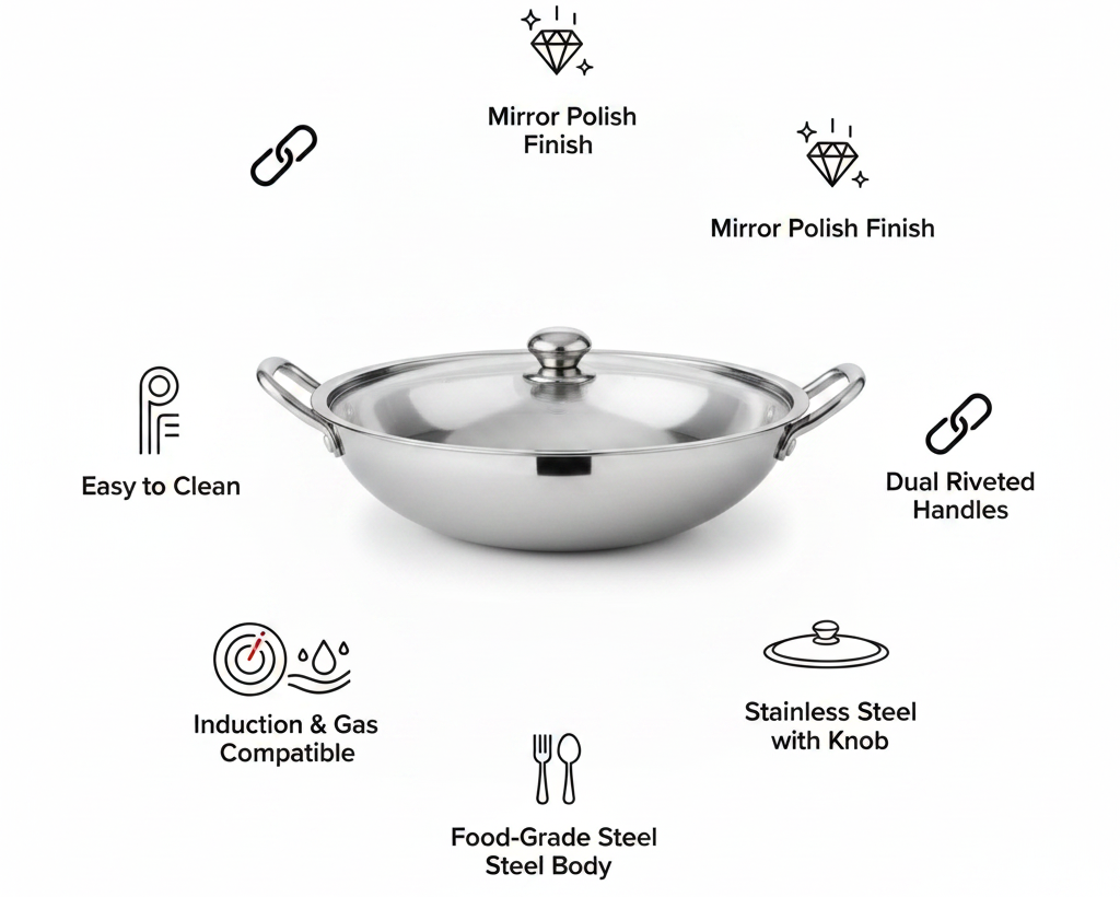 Born Chef Kadai Features Infographic