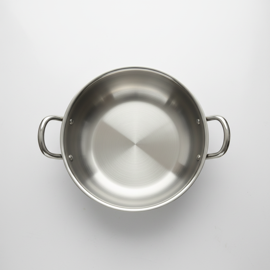 Born Chef Kadai Top View White BG