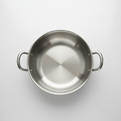 Born Chef Kadai Top View White BG