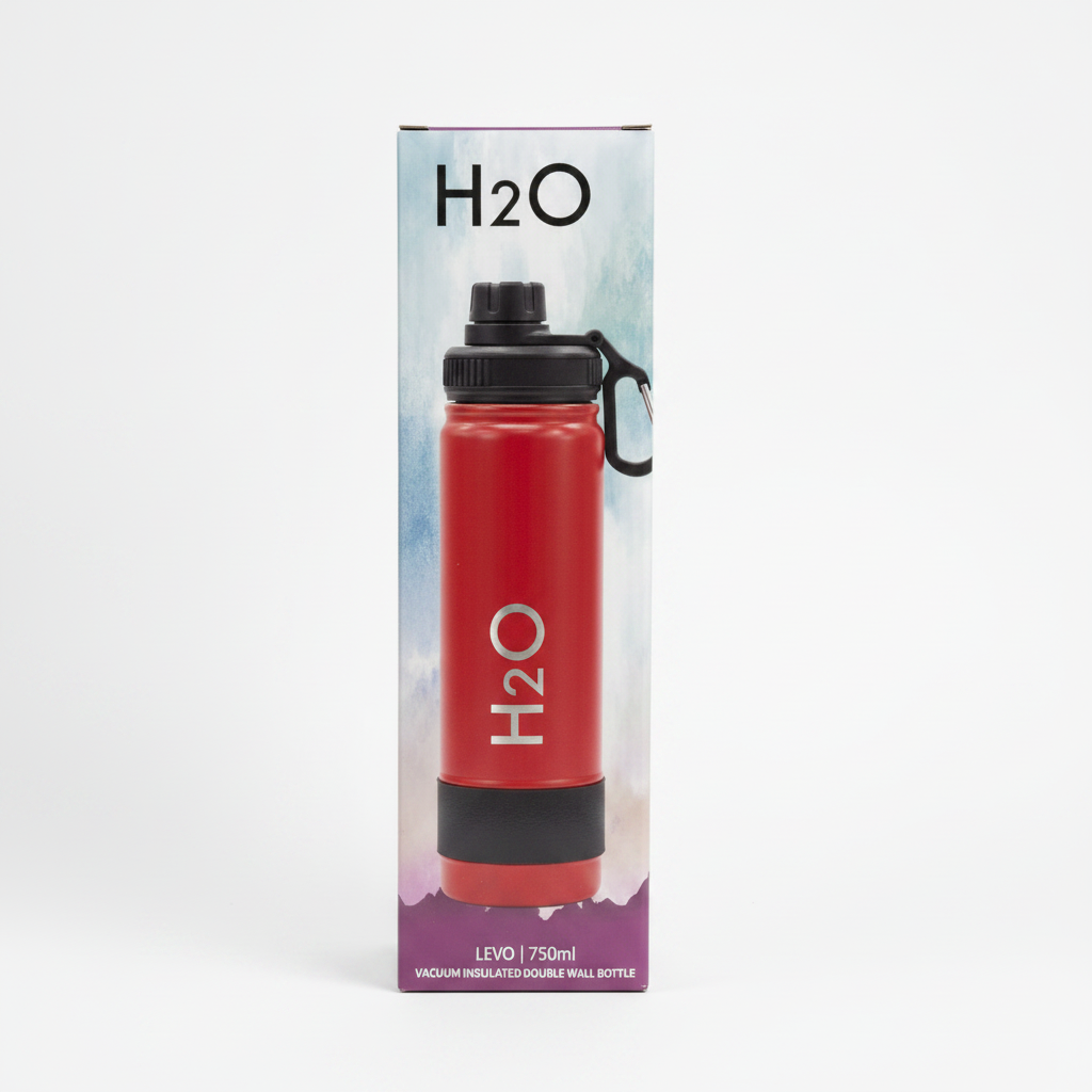 Box with Red Bottle