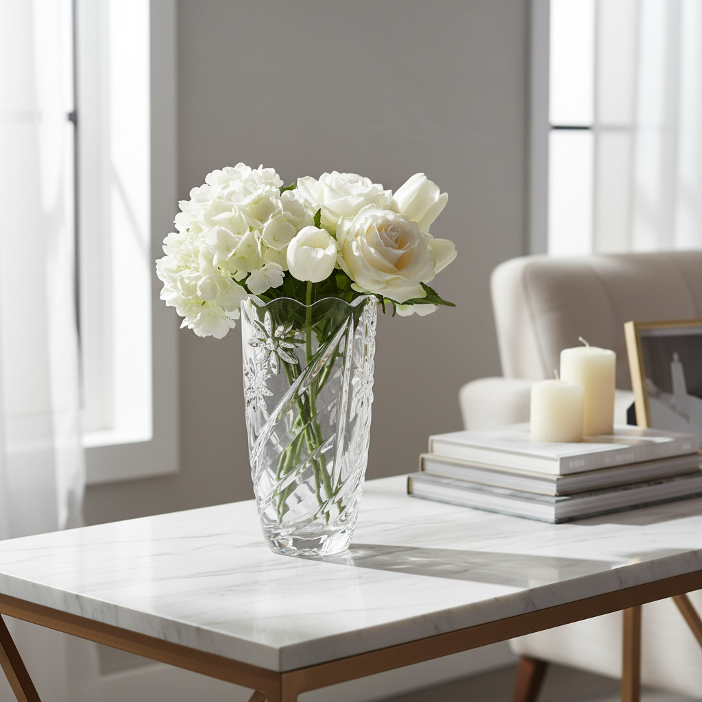 Crystal Glass Vase Lifestyle Scene