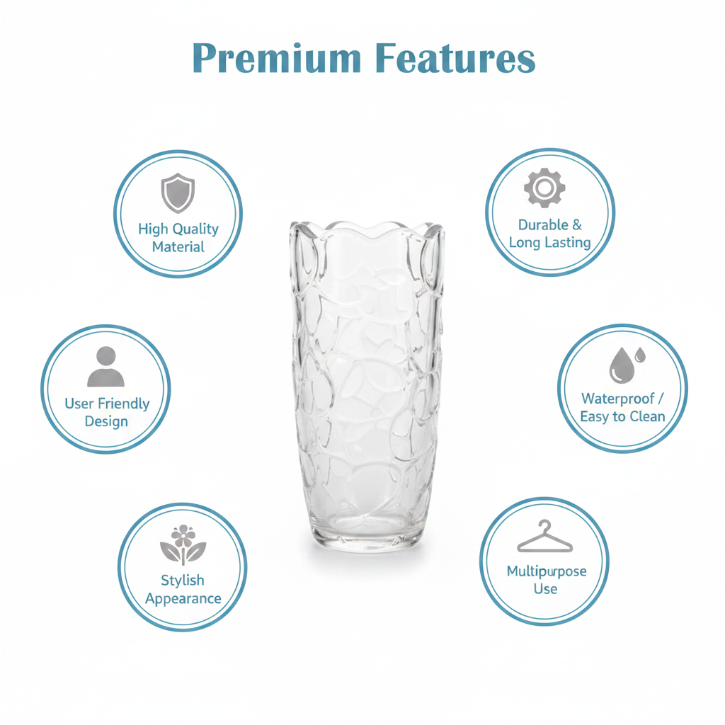 Crystal Glass Vase - Premium Amazon Infographic