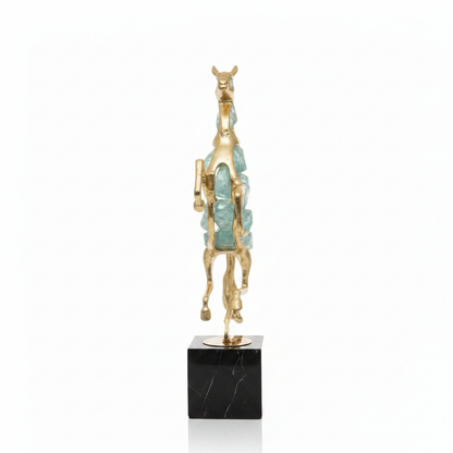 Gold Crystal Horse - Front View