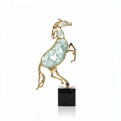 Gold Crystal Horse - Left Side