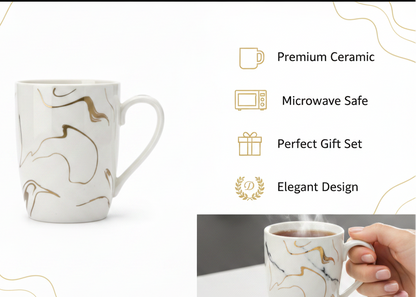 Gold Marble Mug Benefits Infographic