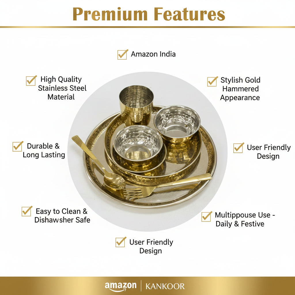 Gold Thali Set Infographic