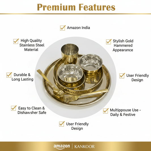 Gold Thali Set Infographic