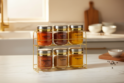Born Chef Spice Jar Set - Lifestyle Marble Countertop