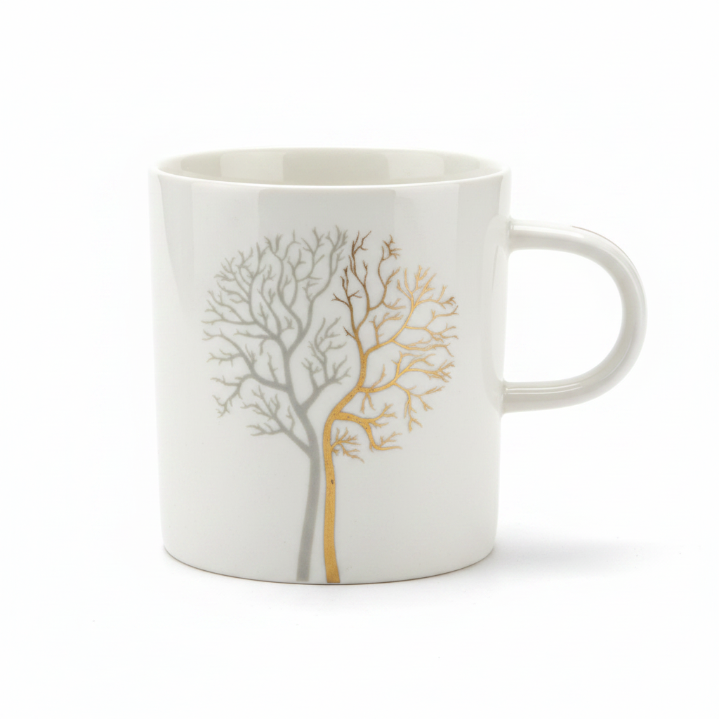 BORN Chef White Tree Mug Side View Handle