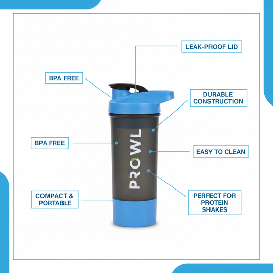 PROWL Boost Shaker - infographic with key features