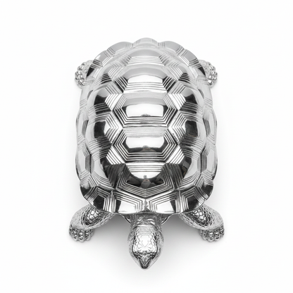 Silver Tortoise Figurine - Top View