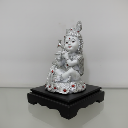 Silver Bal Gopal Idol Three Quarter Angle