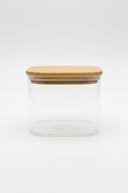 Born Chef Square Glass Jar - Side Profile Clean